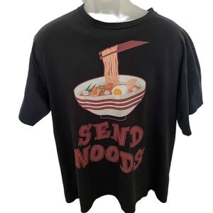Send Noods Funny Tee Shirt Ramen Noodles Unisex Men Women XL